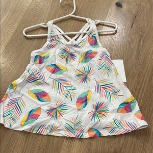 Lands' End Multicolor Feather Print Kids Tank Top